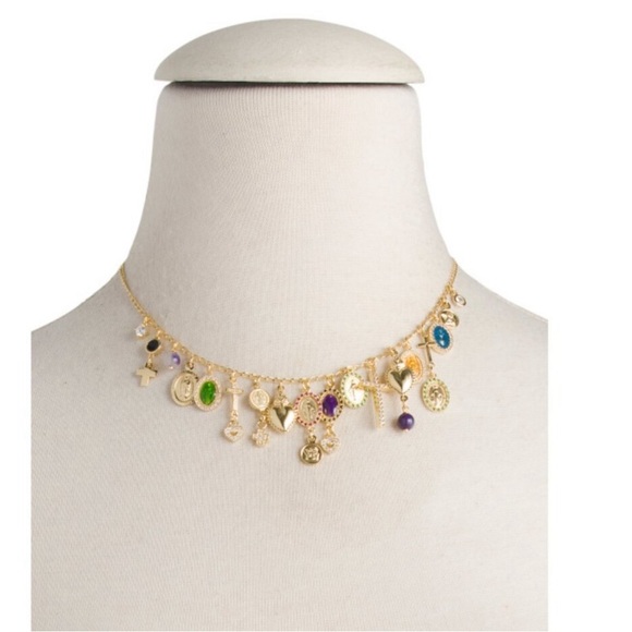 MIA FIORE 18k Gold plated made in Italy Religious Catholic Saints necklace - Picture 3 of 4